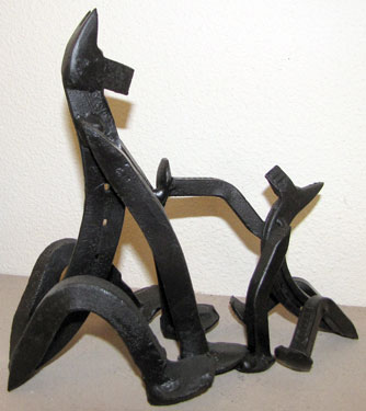 Original JohnHenry Steel Sculpture   Doberman Mom & Pup Helps A Rescue